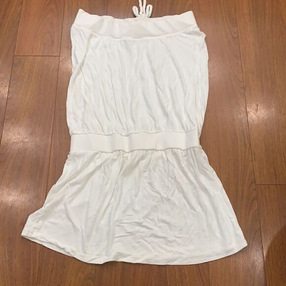 Nautical White Strapless Coverup Size Medium - Picture 3 of 3